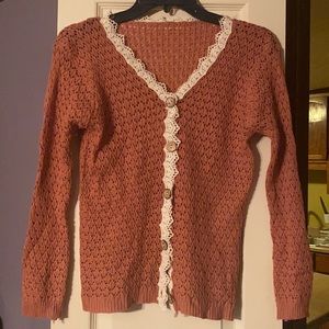 Pink knitted Cardigan